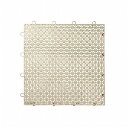 Powerhouse 12 x 12 in. Armadillo Bucksin Beige Polypropylene Interlocking Multi Purpose Floor Tile; Pack of 9 PO390673